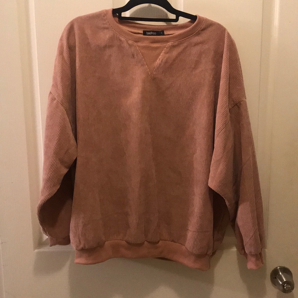NWOT Dusty Rose Corduroy Style Sweatshirt